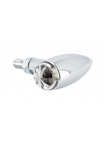 A Ampoule Sifam Paire de Clignotants Bullet - Acier Chrome - Homologues C.E - 12v 21w
