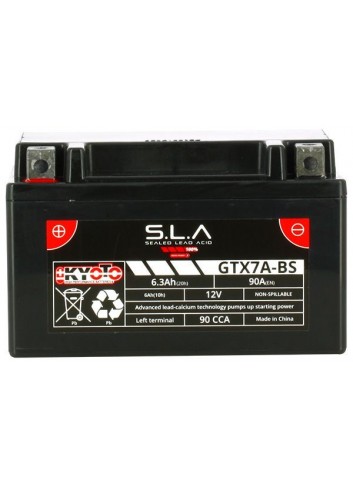 SLA Kyoto Batterie YTX7A-BS SLA-AGM - Sans Entretien - Prete a lEmploi