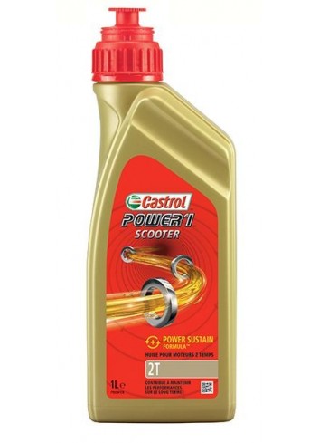 Semi Synthèse 2T Castrol Huile Scooter 2T POWER1 1L - Semi Synthese