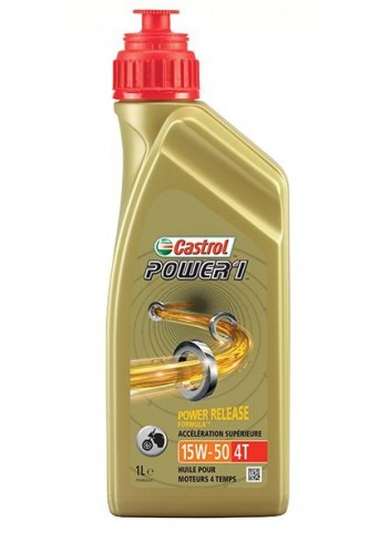 Semi Synthèse 4T Castrol Huile 4T 15W50 POWER1 1L - Semi Synthese