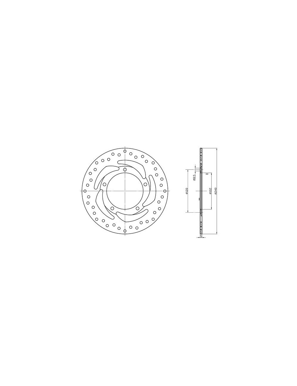 Standard Sifam Disque de Frein DIS1369 O240mm