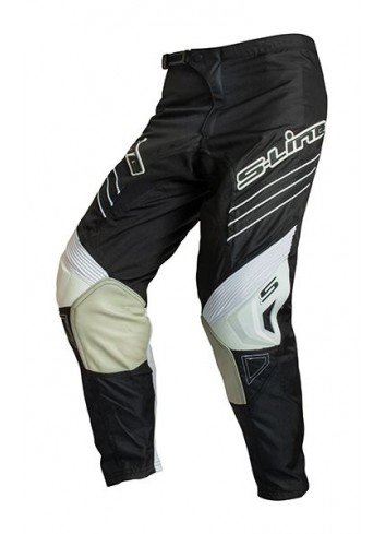 Sans Coques de Protection S-Line Pantalon Cross Textile - Noir/Blanc - Taille 44 36 US