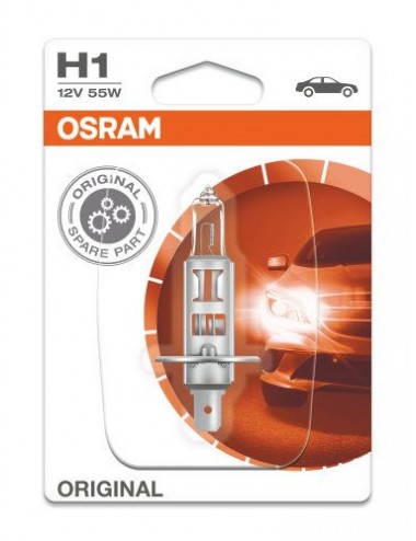 Eclairage Moto Osram Ampoule H1 - 12V 55W P14.5s - Blister 1 ampoule